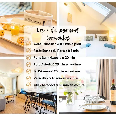 아파트 Par Easy- Grand Duplex- Gare Transilien J A 5 Min A Pieds Cormeilles-en-Parisis